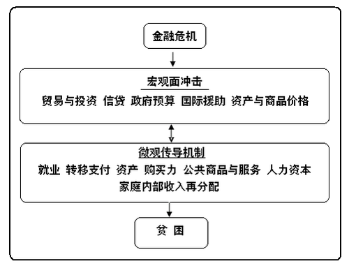 　图1：从金融危机到贫困的传导机制